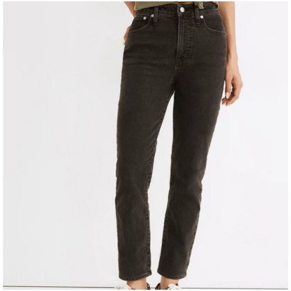 NWT JCrew Curvy Classic Straight Black Wash Plus Size 35‎ Denim Jeans